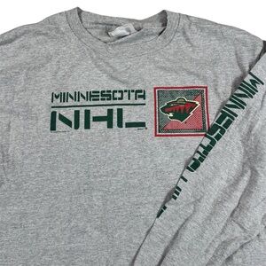 Vintage 90s Minnesota Wild CSA NHL Long Sleeve shirt Logo Grey Men’s size XL